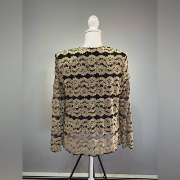 SALE! Gold R&M Collection Bejeweled Jacket & Shell Size 16 EUC - Picture 2 of 6